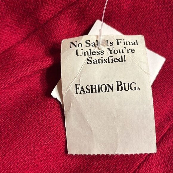 VINTAGE 90s maggie lawrence red wool skirt size 12 - Picture 8 of 10